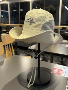 Breathable Mesh Bucket Hat, Wide Brim Adjustable, Sun Protection Fishing Hat Suitable For Hiking, Fishing, Mountaineering, Camping, Jungle Exploration,Summer,Beach,Holiday,Travel - A - View 10