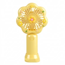 Mini Ventilador Diseño Flores y Base de Celular - Ventilador de Mesa - Ver 7