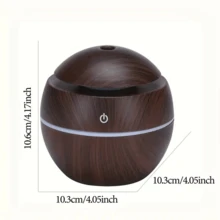 Mini difusor de aire con fragancia de madera, humidificador portátil USB, humidificador ultrasónico silencioso - Albaricoque - Ver 3