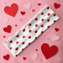 新款春夏爱心印花发带，时尚百搭运动瑜伽弹力发带 - 彩色 - 查看 8