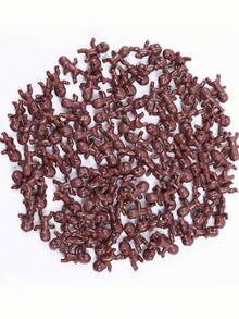 10pcs/Set Baby Shower Ice Cube Game Mini Plastic Baby/Party King Cake/King Cake Baby/King Cake Baby/Plastic Baby Non-Edible Cake Toppers (Black) - Multicolor - View 4