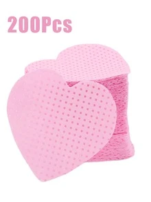 2000/1000/200pcs Nail Cleaning Wipes - Professional Lint-Free Nail Polish Remover Pads, UV Gel Cleansing Tissues, Unscented Manicure Prep And Finishing Cleaning Tool (Heart Shape) - Pink - View 13
