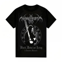 Nargaroth T-Shirt Black Metal Is War 2001 Black Metal Metalheads Style Summer Cotton Men Women Top Tee Streetwear Casual Y2k - 黑色 - 查看 1