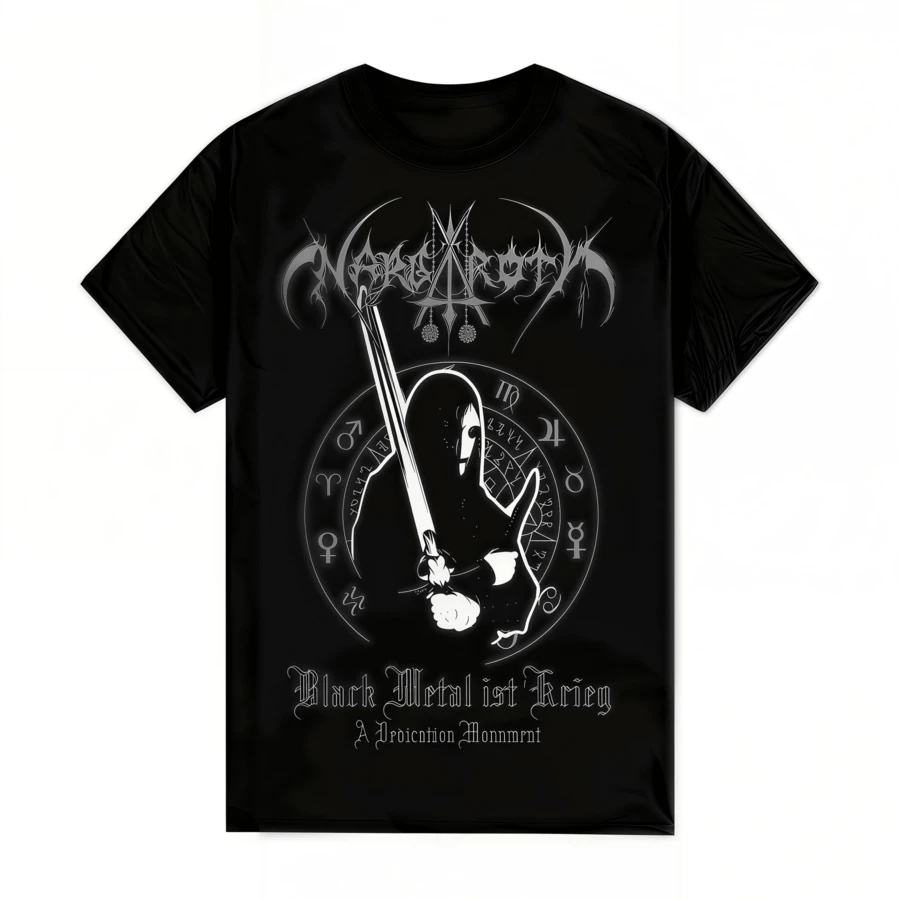 Nargaroth T-Shirt Black Metal Is War 2001 Black Metal Metalheads Style Summer Cotton Men Women Top Tee Streetwear Casual Y2k - 黑色 - 查看 1