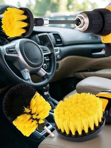 1 Set Car Cleaning Electric Drill Brush, 3pcs Household Kitchen Cleaning Brush Set - A - View 1