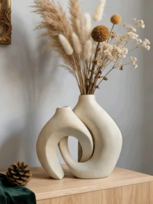 2pcs Creative Couple Series Home Decor Vases, Assorted Sizes For Indoor Tabletop Display, Suitable For All Seasons, Relatively Small Size, Please Read Details Carefully Before Purchase - Multicolor - View 8