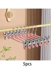 10Pack Heavy Duty Stainless Steel Adjustable Pants Hangers - Multi-Purpose Non-Slip Closet Organizers For Jeans, Dresses & Suits (Commercial Grade Garment Rack With Clamping Design) - Multicolor - View 15