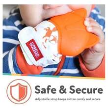 guante mordedera nuby silicon suave 3m+ diferentes modelos - Naranja - Ver 5