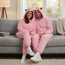 pokemon Adult   Hooded Kigurumi Pajama Suit - 粉色 - 查看 7