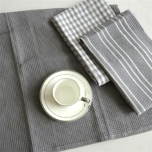 1 Set Of Soft, High-Absorbency Kitchen Dish Cloths - Large, Durable Waffle Weave Dishcloths, Offering Solid Color, Plaid And Striped Designs For Easy Cleaning And Drying - Ideal For Cooking, Baking And Tea Time - 45*65cm - View 3