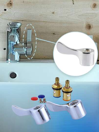 1套加厚阀芯，带锌合金手柄，适用于小型户外花园水龙头，可搭配快开式黄铜水龙头