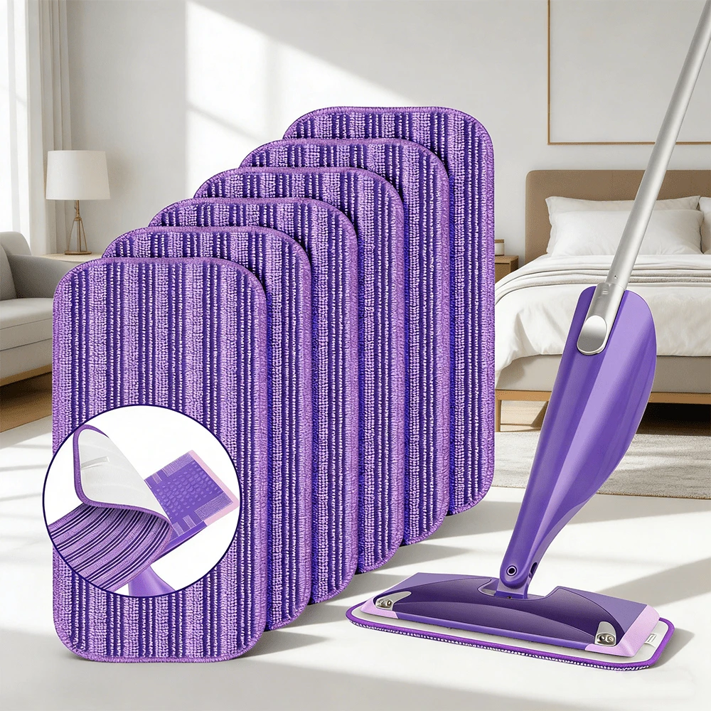 1pc Reusable Mop Pad Compatible With WetJet Spray Mop, Machine Washable Wet Pad Refill For Wood Floors, Vinyl, Marble, Stone And Glass, Wet And Dry Use - Multicolor - View 1