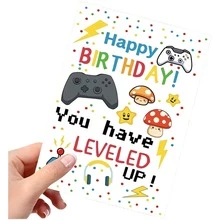 Thiệp chúc mừng sinh nhật chủ đề trò chơi điện tử ngày lễ: Chúc mừng sinh nhật những người chơi game trong cuộc sống của bạn, kèm theo phong bì. - nhiều màu - Xem 10