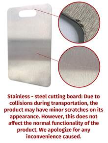 1件套高品质不锈钢砧板套装 - 易于清洁，厨房必备，节省空间，防锈，食品级 - 銀色 - 查看 7