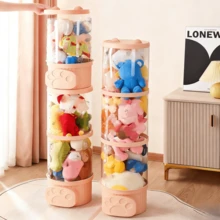 1个透明收纳盒，设计可爱，适合存放毛绒玩具、小饰品和其他小物件。是卧室整理、客厅装饰和家居收纳的理想之选。透明的设计和充足的容量，使其成为喜爱可爱风格并追求整洁有序家居环境人士的绝佳选择。 - 彩色 - 查看 1