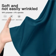 Fade Proof Scrub Set With V Neck Top And Straight Leg Pants Offering Nine Pockets And A Comfortable Fit - Màu xanh hải quân - Xem 10