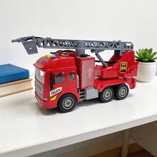 Feuerwehrauto Spielzeug, Feuerwehr Rettungsfahrzeug Spielzeug mit Licht und Ton, Reibungsgetrieben, geeignet für tägliches Spielen, Feuerwehr-Rollenspiele, Schulmaterial, Partytüten, Outdoor-Spielzeug, Kindergeburtstag, Spielzeug für Jungen, interaktive Spiele - Verschiedenfarbig - Übersicht 7