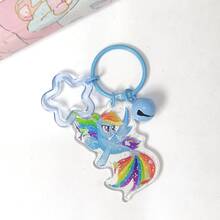 1 móc khóa acrylic lấp lấp lánh với hình các chú ngựa dễ thương (Ngựa Cầu Vồng, Ngựa Fluttershy, Ngựa Twilight, Ngựa Rarity và Ngựa Cầu Vồng), có vòng sao và chuông, quà tặng móc khóa thời trang dành cho người hâm mộ My Little Pony vào dịp sinh nhật, Giáng sinh, Halloween. - Nhiều màu - Xem 8
