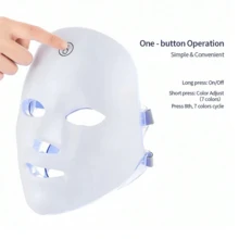 7-Color LED Face Mask, LED Facial Beauty Device, Home Facial Skincare Tool - Multifärgad - Visa 3