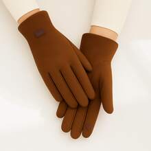 Women's Lined Thermal Touch Screen Gloves For Winter And Cold Weather - 鏽棕色 - 查看 2