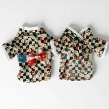 春夏限量版日式宠物和服，手工面料，可爱宠物服装，适合拍照和装扮 - 黑色 - 查看 6