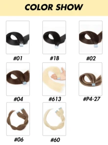 Extensiones de cabello humano - Multicolor - Ver 5