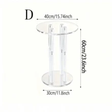 1 Set Acrylic Coffee Table, Easy Assembly Detachable Sofa Side Table Suitable For Bedroom, Living Room, Cafe - Multicolor - View 14