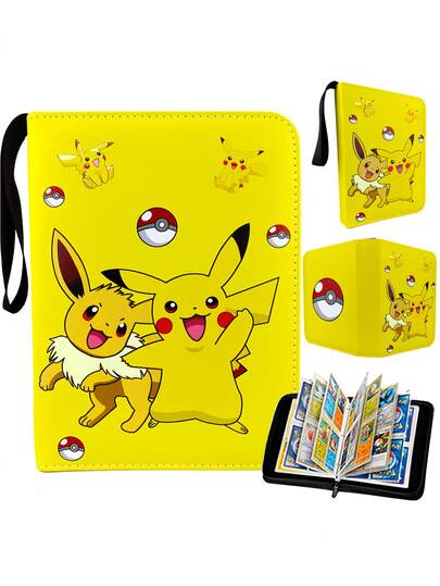 pokemon 卡片收藏册，口袋妖怪宠物收藏册，可容纳400张卡片