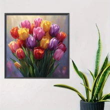 Bộ tranh đính đá chủ đề bó hoa tulip mới, tranh khảm đá pha lê 5D tròn, thích hợp làm quà tặng thủ công, trang trí phòng khách, phòng ngủ, lễ Eid Al-Adha, các dịp lễ lớn, Ngày của Cha, Ngày của Mẹ, đám cưới, Ngày Quốc tế Lao động, Lễ Phục sinh, Giáng sinh, Ngày Valentine, không khung. - Xem 8