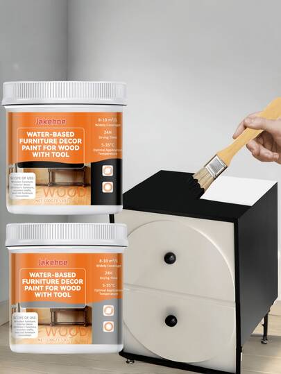 jakehoe 3.53 أونصة طلاء ديكوري للأثاث الخشبي على أساس المياه | طلاء خشبي على أساس المياه ملون لتجديد خزائن الخشب والكراسي والخزائن المطبخية والخزائن والطاولات والإطارات الخشبية | مناسب للأثاث الخشبي