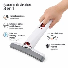 Mini Mopa Portátil de Limpieza Profunda, Limpiacristales Exprimible para Baño, Cocina, Ventanas y Encimeras con Cabezal de Esponja Absorbente - Blanco - Ver 3