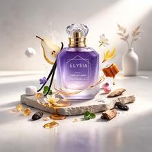 Fragrance World CLIVE DORRIS Vanilla Candy Rock Sugar Eau De Parfum 50ml – Gourmand Vanilla, Pear & Caramel Fragrance - 花卉印花 - 查看 2