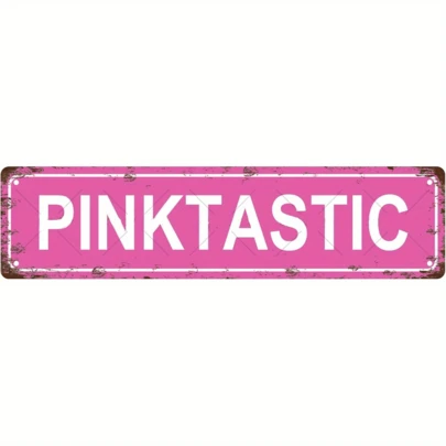 PINKTASTIC Vintage Metal Sign, Street Sign, Home Decor, Room Decor, Wall Decor, Bathroom Decor, Bar Decor, Cafe Decor, Garage Decor, 16 X 4 Inches