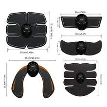 AXH. EMS Wireless Muscle Stimulation Training Device, Smart Fitness Abdominal Trainer, Electric Massage - Black - View 9