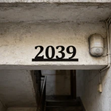 Available In 6 Sizes! Custom Metal Doorplates, Housewarming Gifts, Address Plates, House Numbers, Made Of Solid Metal. Curb Appeal - Black - View 4