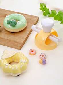 甜甜圈模具，空心米糕蛋糕烘焙模具，家用，带蘸取夹，塑料空心面包模具，烘焙工具，压花饼干模具，适用于生日、婚礼、返校季、派对、蛋糕店 - 查看 4