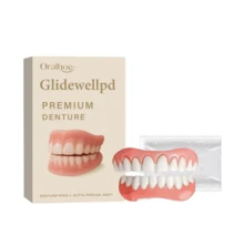 Full Denture Fake Teeth Natural  Silicone Upper & Lower Veneers Perfect Laugh Veneers Dentures Paste Fake Teet For Women Men - 1 - 查看 11