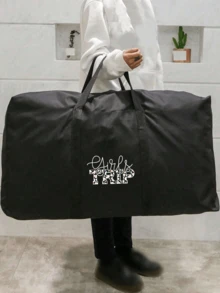 1pc Foldable Travel Bag With "Girls' Trip" Pattern, Portable Handbag With Large Capacity, Multifunctional Travel Accessory, Oxford Cloth, Moisture-Proof And Dust-Proof Clothes And Bedding Storage Bag, Suitable For Birthday, Back To School, Graduation, Wedding, Travel Accessories - Multicolor - View 9