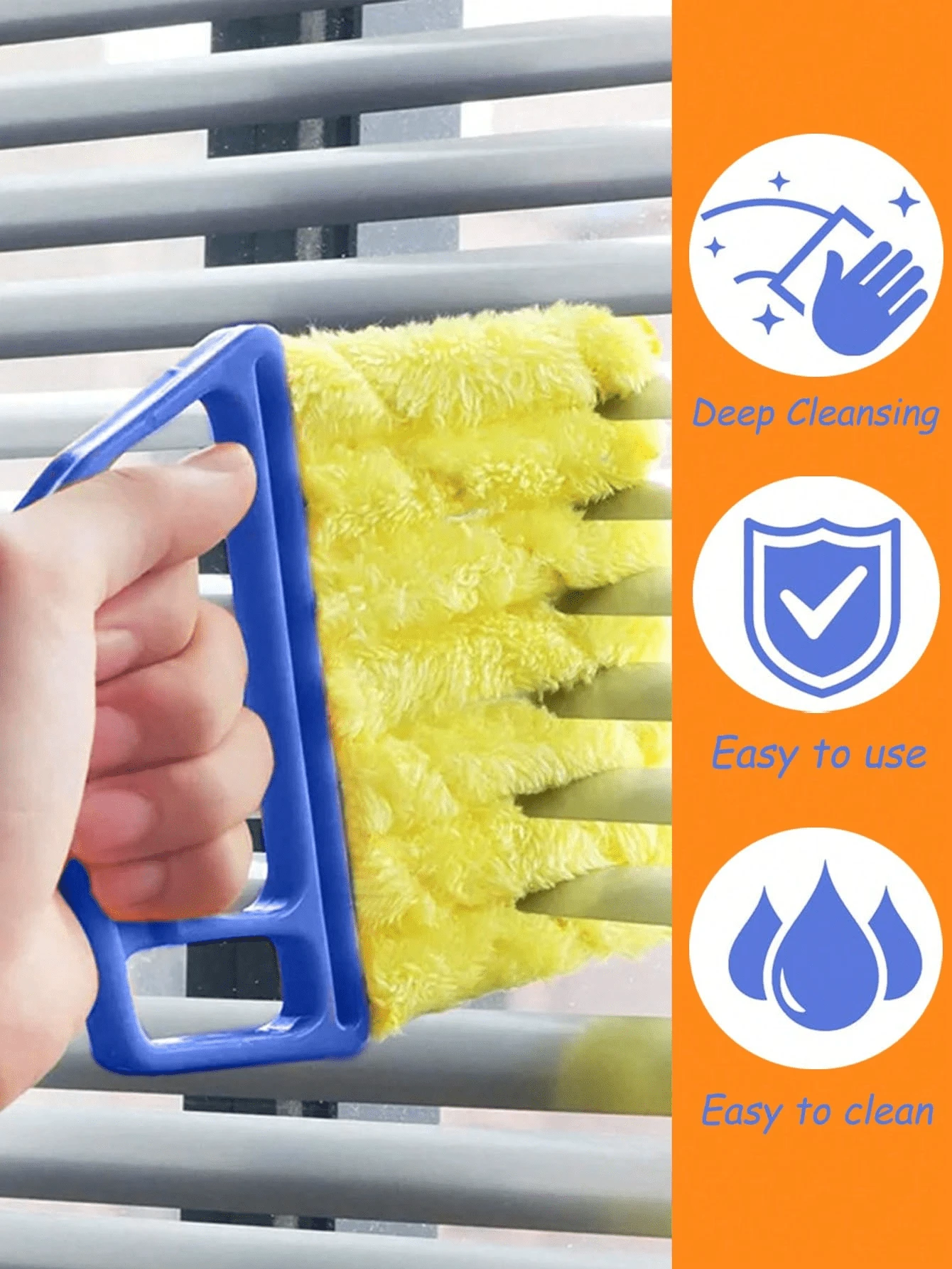 1pc Handheld Blind/Window Cleaner, Vent Cleaner, Removable Microfiber Duster Cover, Suitable For Air Conditioner, Car Vent, Electric Fan Slot, Home, School, Hotel, Christmas Cleaning Tool (2pcs/1pc Optional)