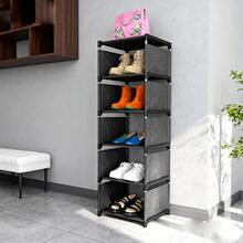 Multi-Tier Shoe Rack, Space-Saving Corner Shelf, Stackable, Adjustable Shelves - Multicolor - View 5