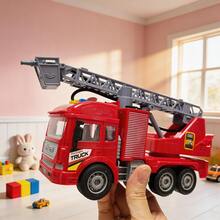 Feuerwehrauto Spielzeug, Feuerwehr Rettungsfahrzeug Spielzeug mit Licht und Ton, Reibungsgetrieben, geeignet für tägliches Spielen, Feuerwehr-Rollenspiele, Schulmaterial, Partytüten, Outdoor-Spielzeug, Kindergeburtstag, Spielzeug für Jungen, interaktive Spiele - Verschiedenfarbig - Übersicht 4
