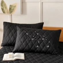 Capa Protetor De Colchão 100% Impermeavel Matelado Com Elastico - Preto - Visão 2