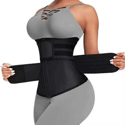 Cinturón de fitness para mujer, entrenador de cintura, moldeador corporal con cremallera