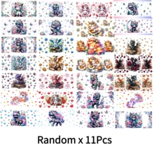 11 Pieces/Set Mix Designs UV DTF Cup Wrap Transfer Sticker Pack For Mugs Bottles 16oz Glass Cup DIY - Unicorn Random X11Pcs - View 4