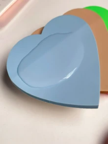 Heart-Shaped Transparent Memo Pad, Cute Heart-Shaped Transparent Bookmarks, Page Stickers, Diary Accessories, Aesthetic Office & Study Supplies - Purple - View 3