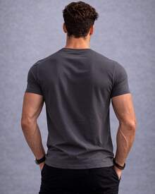 Tech Modal T-Shirt 92% Elastane 8% Modal Plain Anti-Odor Shirt For Men - Grey - View 5