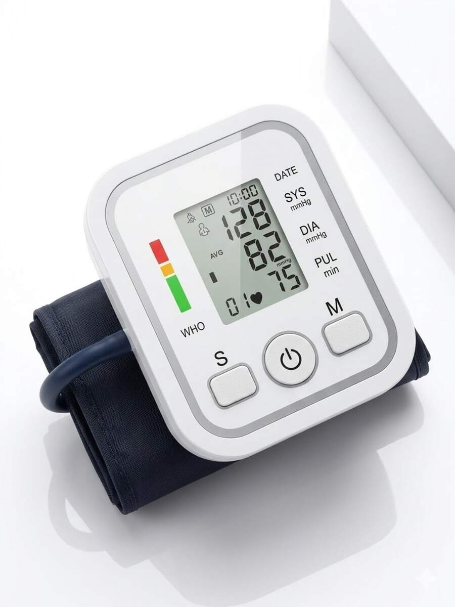 Baumanómetro Control de la Respiración Medición Digital Monitor de Respiración Presión Arterial con Diagnóstico Fonético (Voz) en Español Compacto Portátil Práctico Facil de Transportar Adecuado para Personas Mayores Ideal para el Hogar Cuidado de Salud Monitor de Presión Arterial de Muñeca Pantalla LED Digital Uso de Baterías AAA (4 piezas) Alta Precisión con Chip Inteligente Grado 3mus