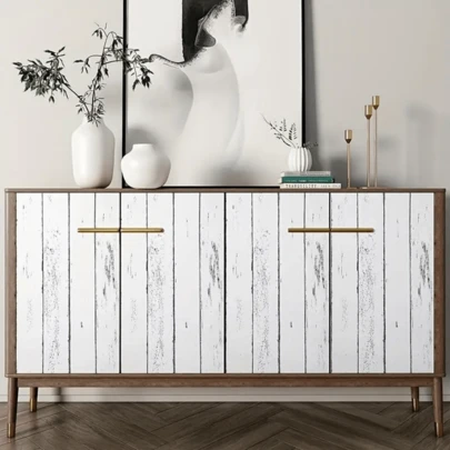1 rollo de papel tapiz autoadhesivo y removible con simulación de grano de madera vieja blanco, para decoración de gabinetes, armarios, escritorios, paredes interiores, paredes de arte, paredes de fondo, decoración de habitaciones, decoración del hogar