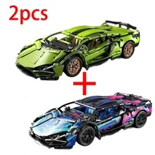 sycvi 1200pcs Technic Series Racing Car Model Building Blocks - Adult Version - 1:14 Scale - Build Supercar With Bricks - Suitable For Adults - Gift - Multicolor - View 16