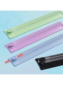 1pc Two-Way Paper Cutter Paper Cutter Inch, Cm Scale Display A4 Paper Cutter Portable Photo Cutter Paper Cutter Office Paper Cutting Artifact Stainless Steel Knife Head, Sharp - Multicolor - View 3